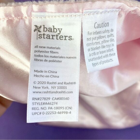 Baby Starters Unicorn Believe in Your Dreams Pink Lovey Security Blanket Satin - Picture 8 of 8